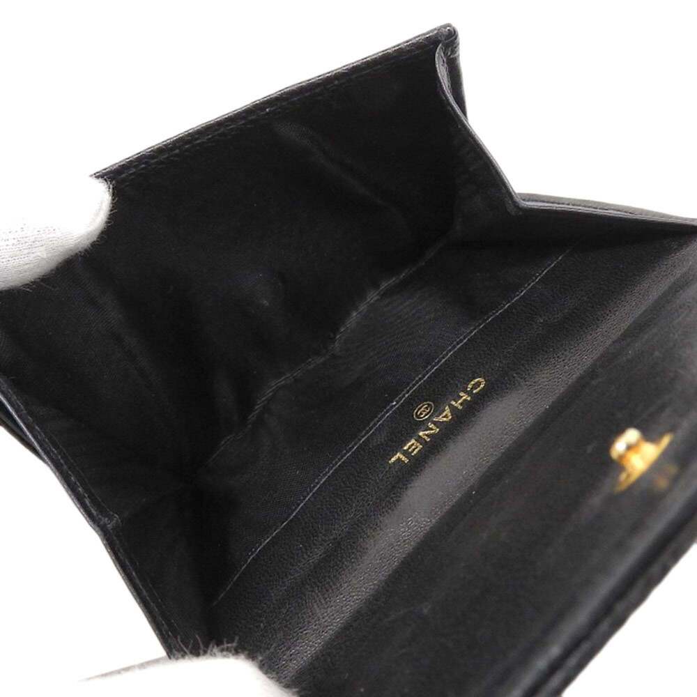 CHANEL Authentic Black Caviar Leather Logo Wallet - Picture 4 of 7